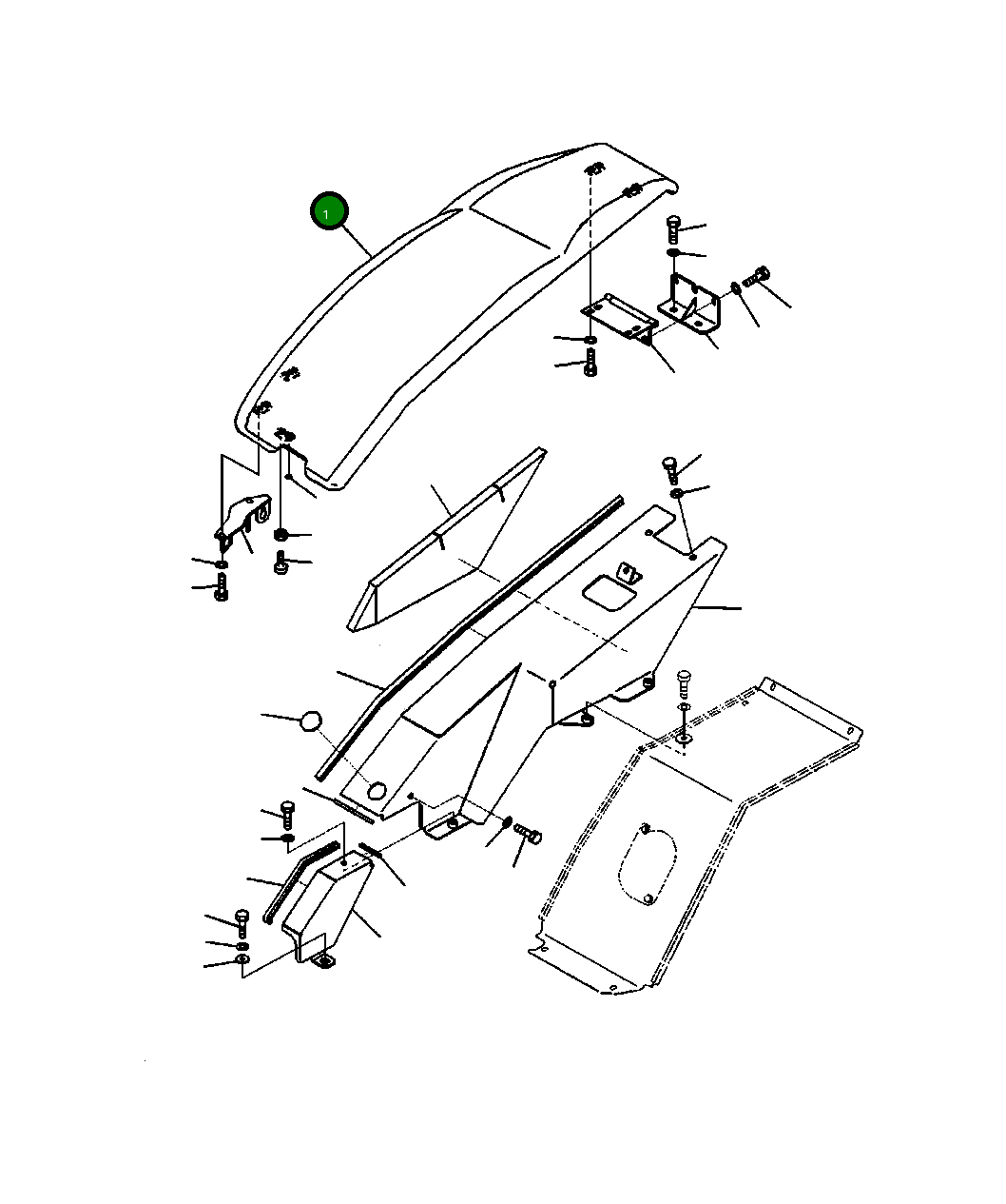 Крышка 22P-54-11411  Komatsu
