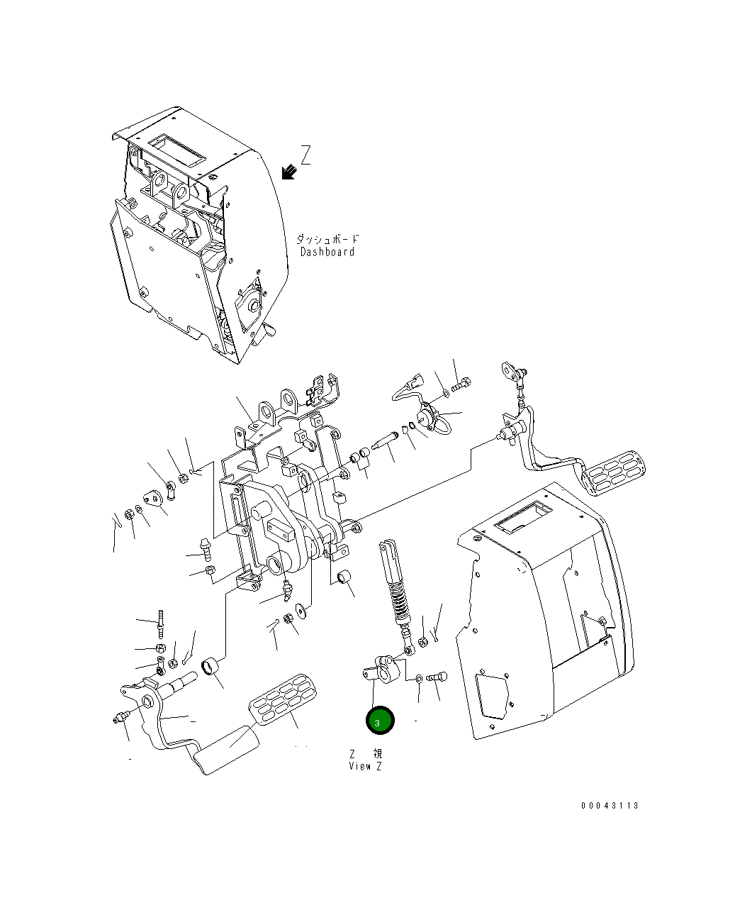 Рычаг 17A-43-41140 Komatsu