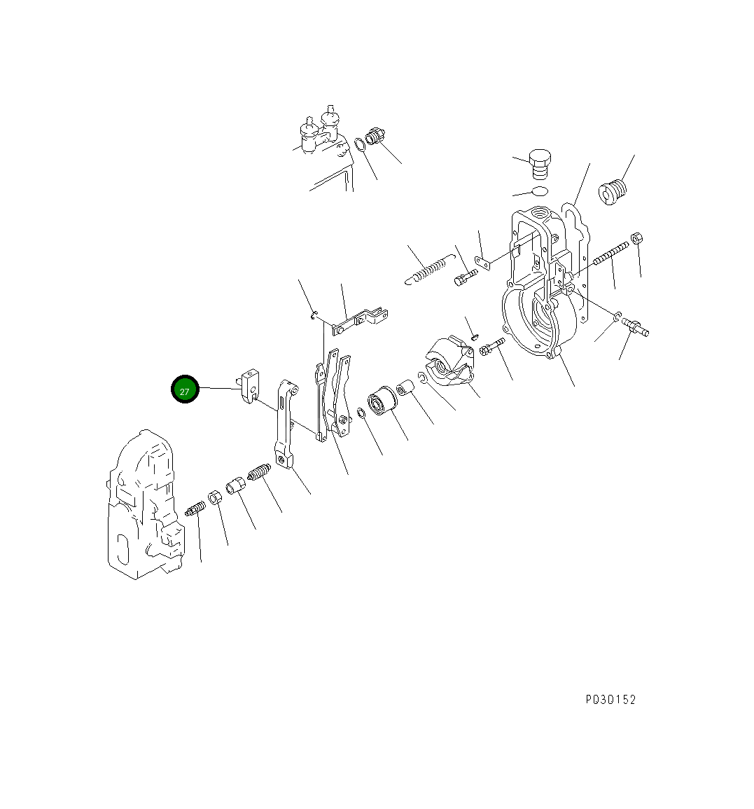 Рычаг YMX1543265020 Komatsu