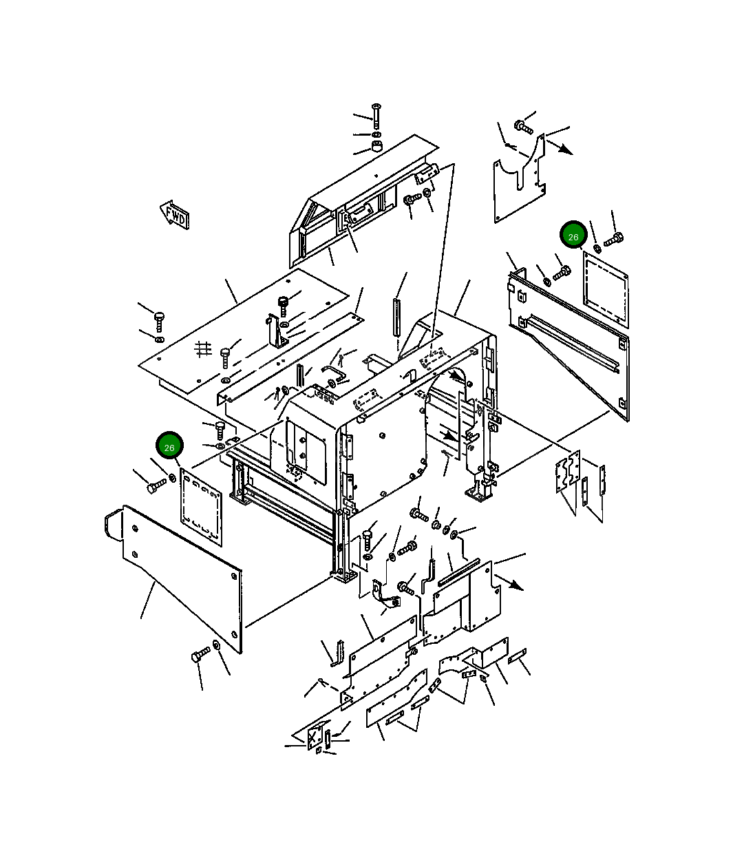Крышка 425-54-13540  Komatsu