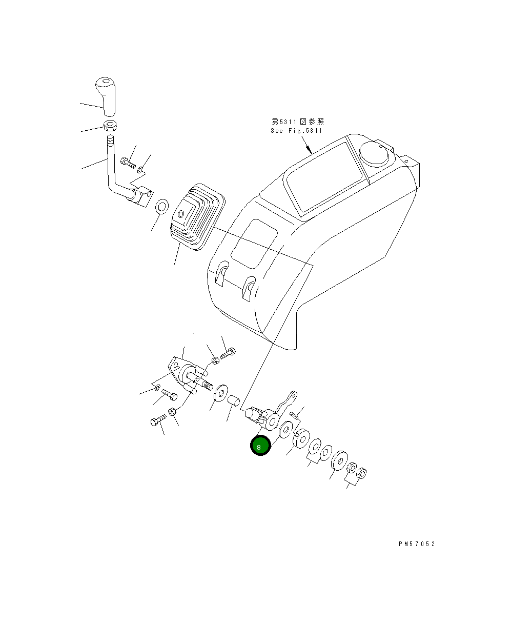 Рычаг 277-43-54230 Komatsu