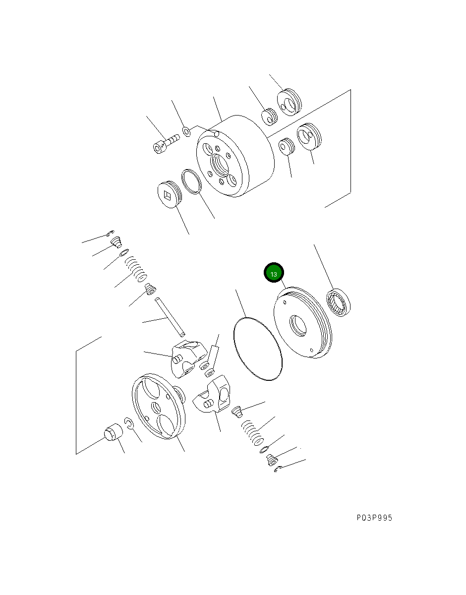 Крышка DK156809-1620 Komatsu