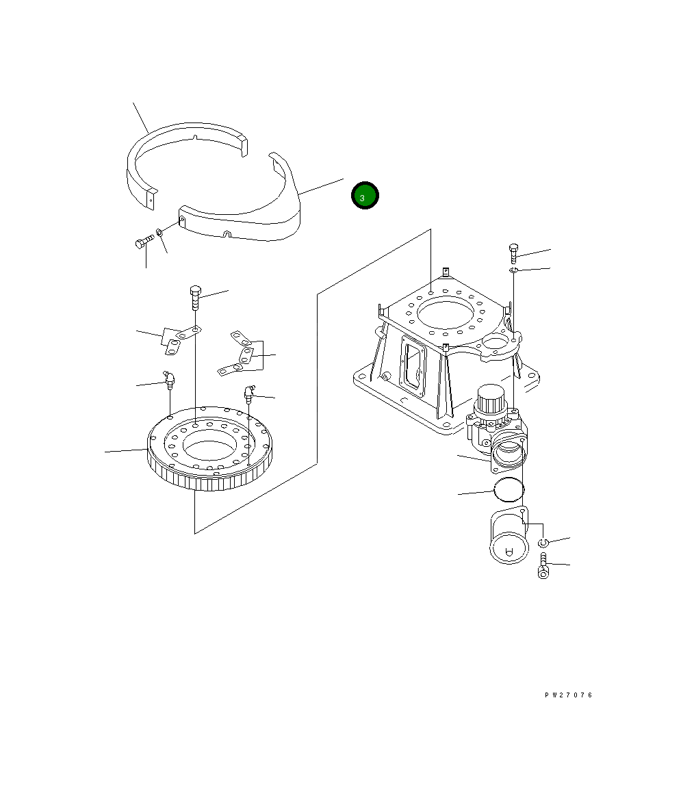 Крышка UN083G41030 Komatsu