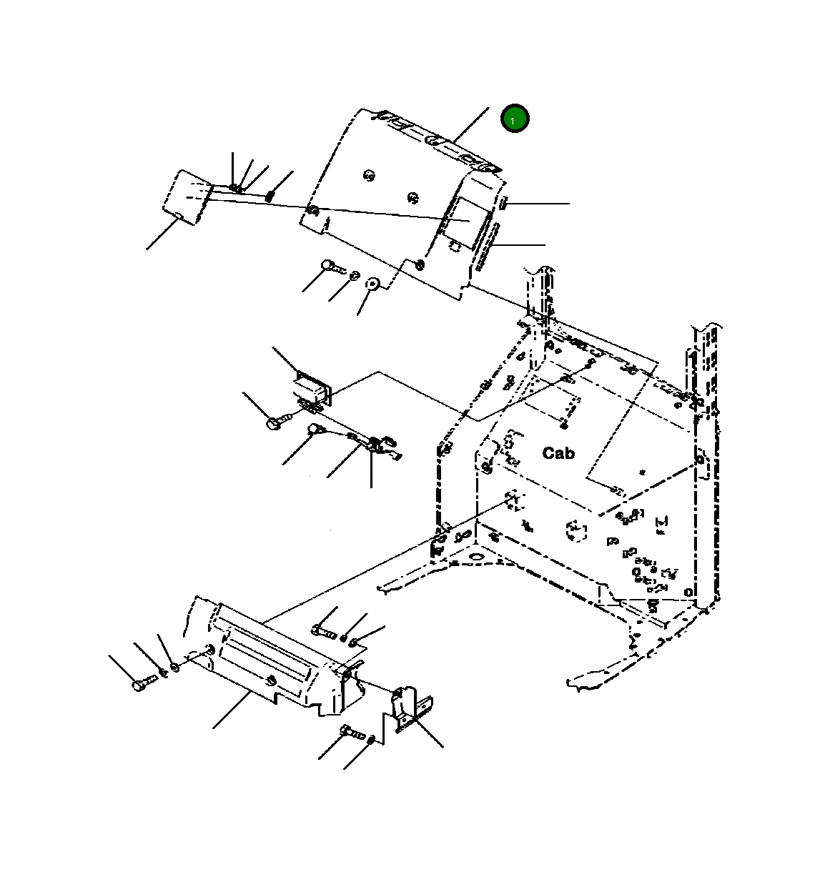 Крышка 22P-53-15481  Komatsu