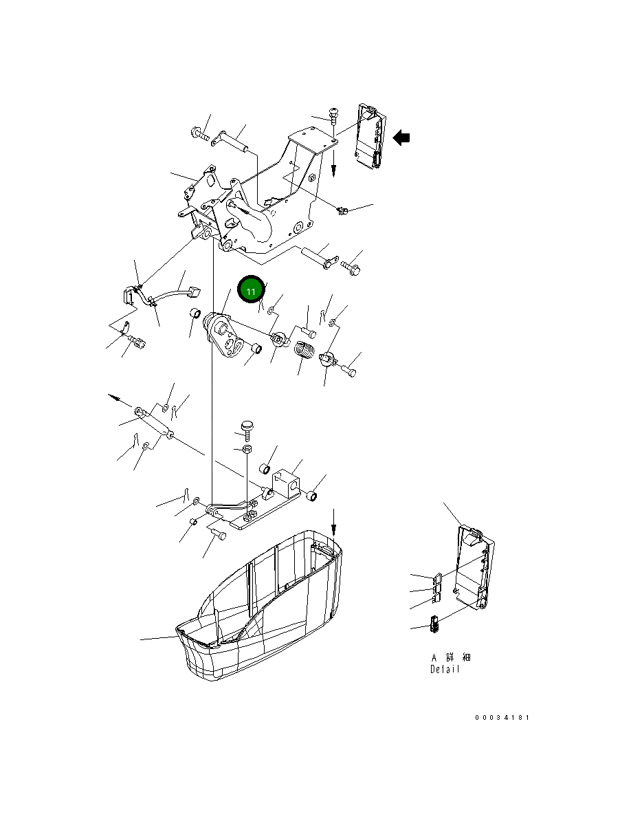Рычаг 20J-43-1215A Komatsu