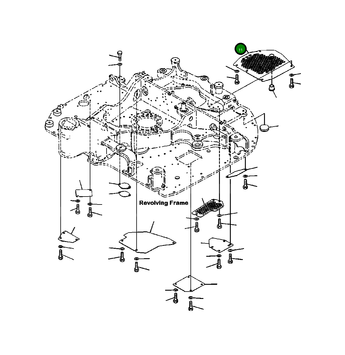 Крышка 22P-54-11471  Komatsu
