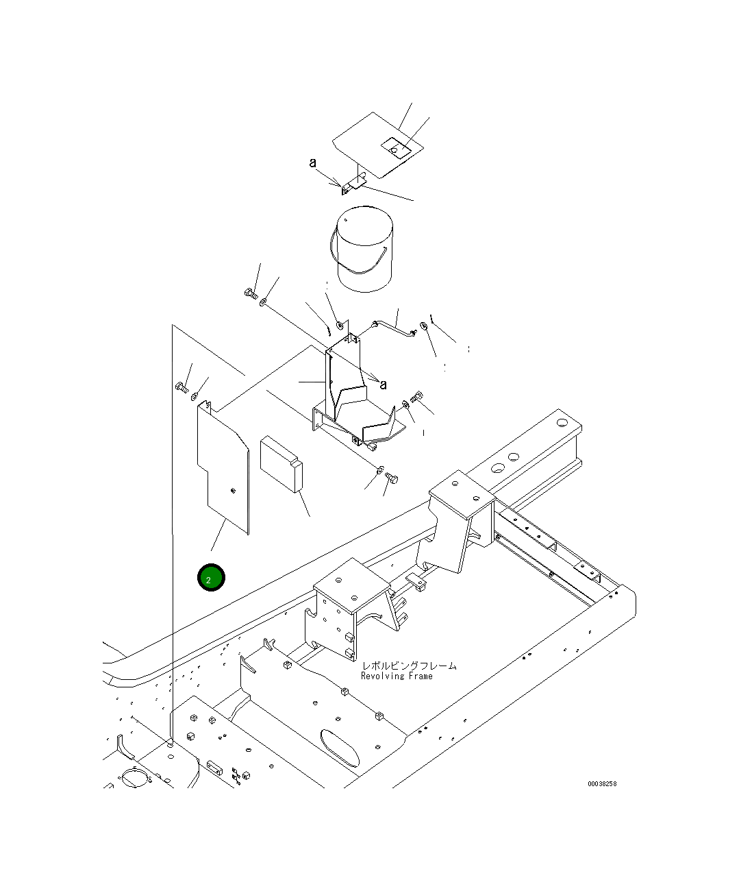Крышка 21M-54-21640  Komatsu