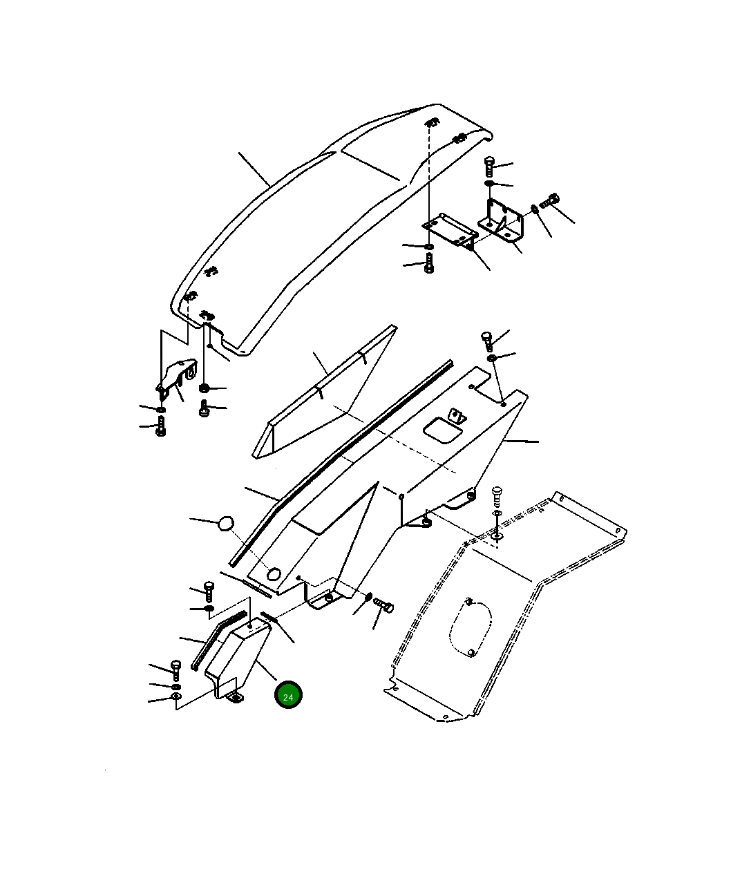Крышка 22P-54-12171  Komatsu