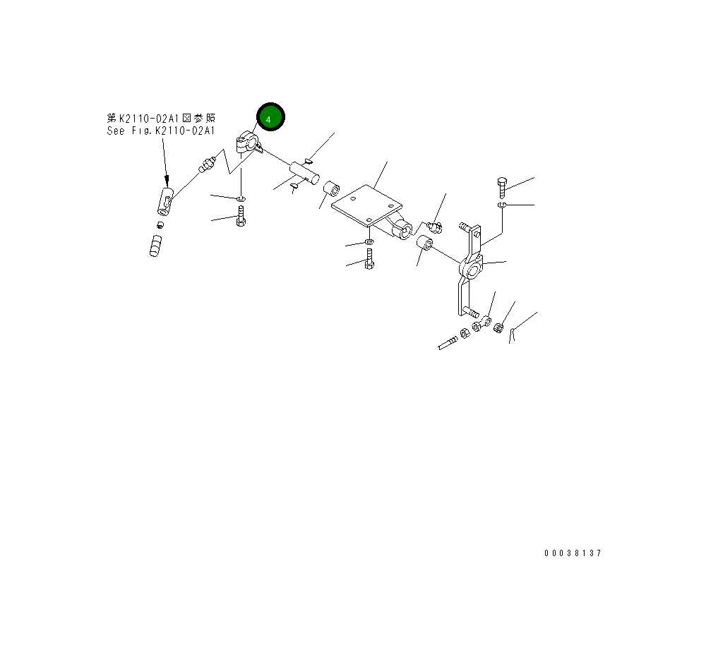 Рычаг 196-43-31140 Komatsu