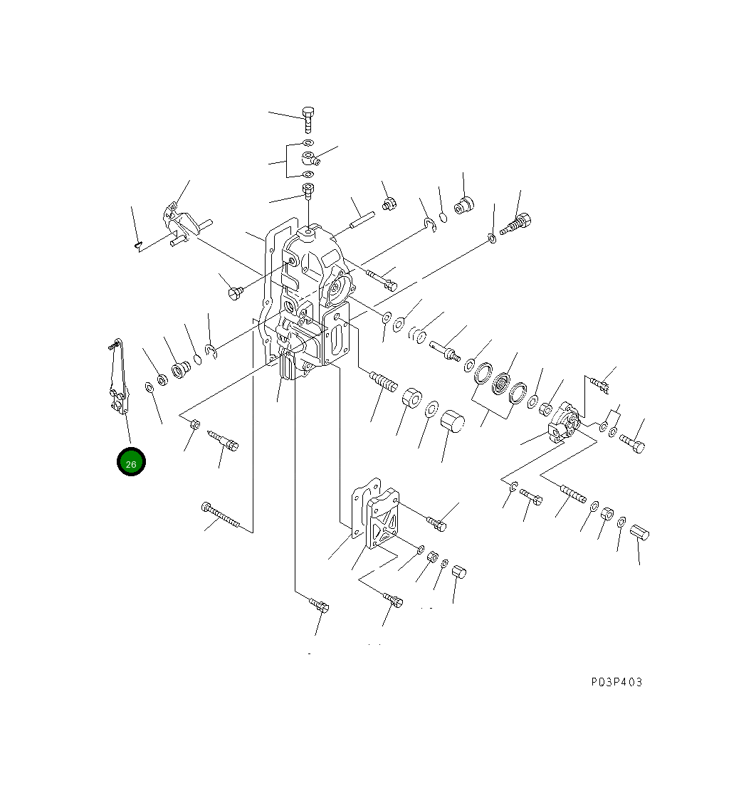 Рычаг DK154349-2420 Komatsu