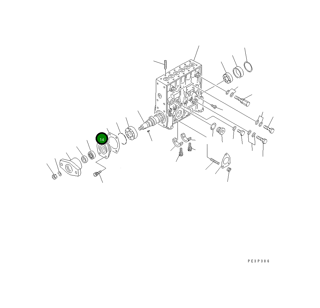 Крышка DK134316-3300 Komatsu