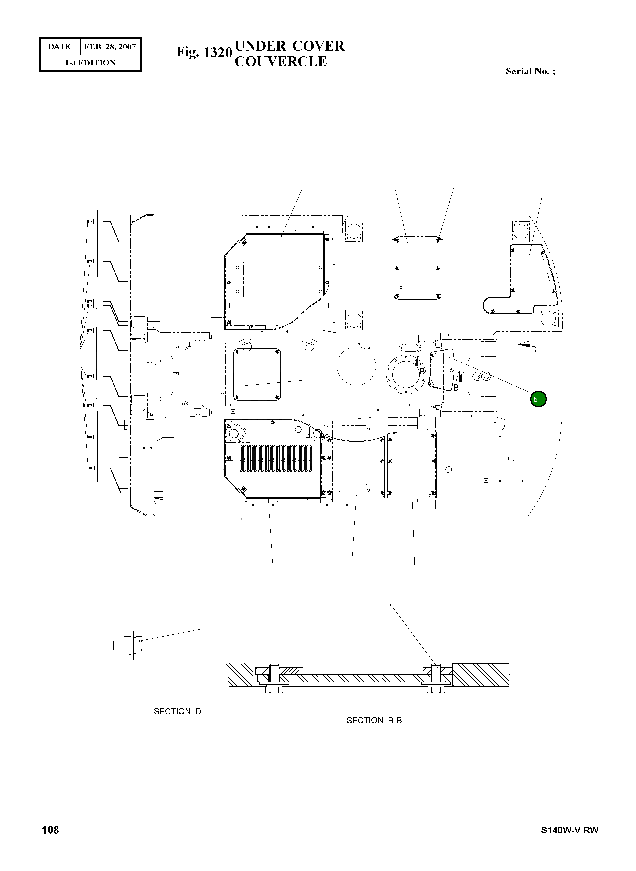 Крышка 9621-1047 Komatsu