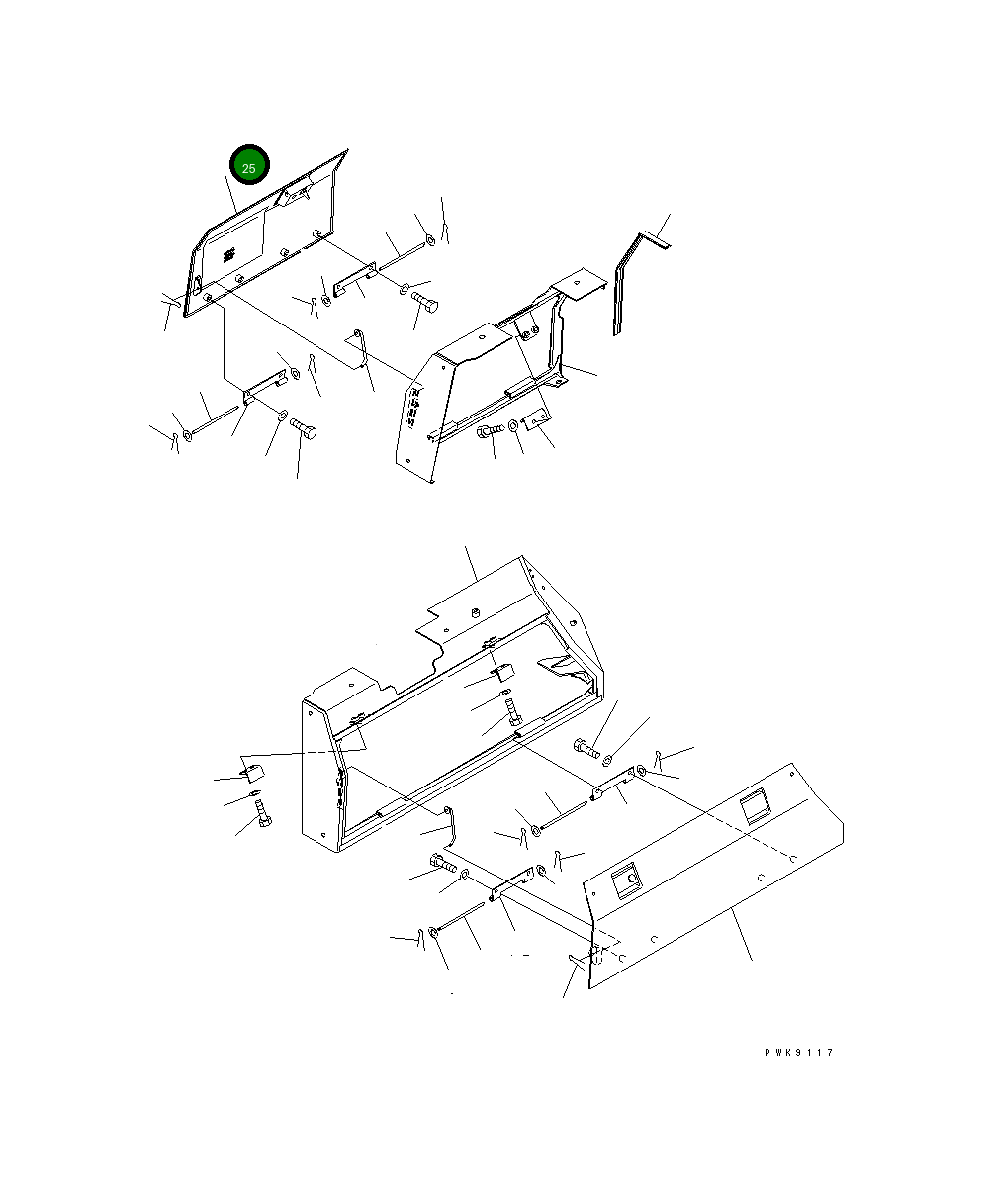 Крышка R.H 134-54-64323 Komatsu