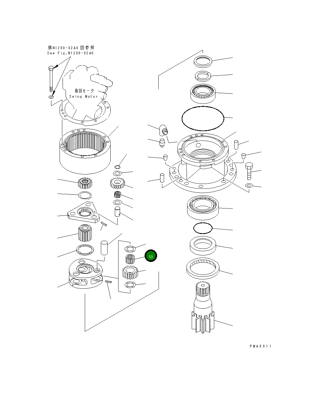 Подшипник 425-15-19420 Komatsu