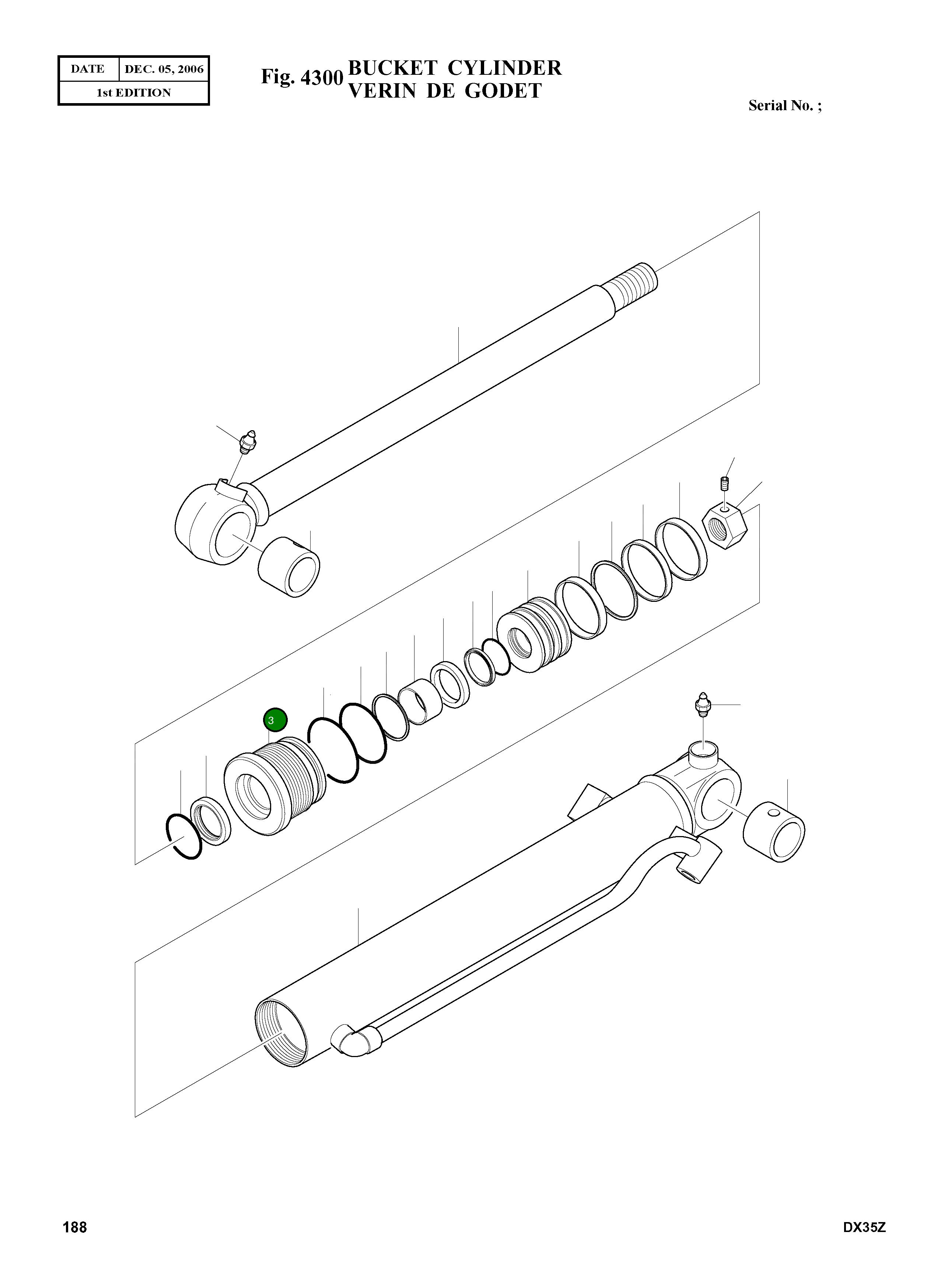Крышка, ROD K9004953 Komatsu