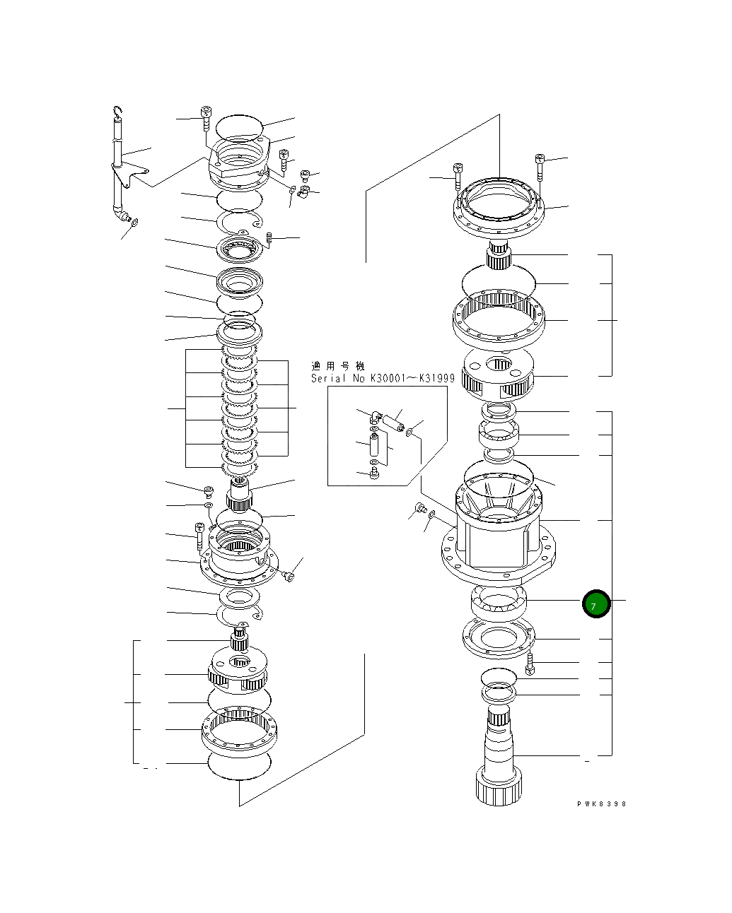 Подшипник 21P-26-K1170 Komatsu