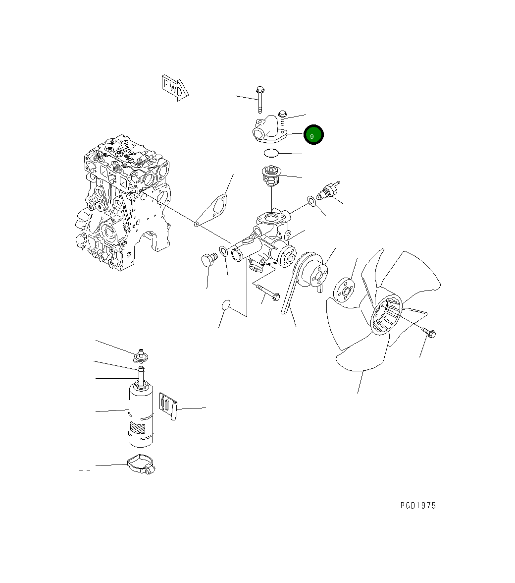 Крышка YM119256-49530 Komatsu