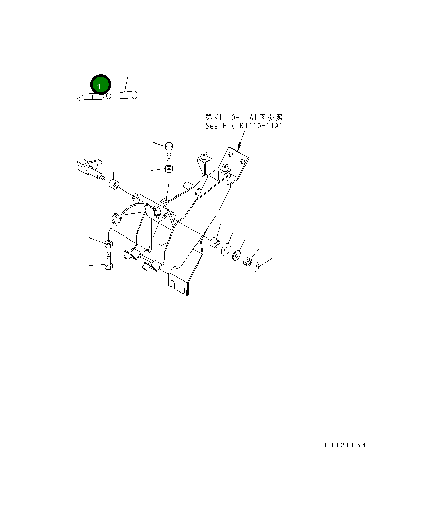 Рычаг 21X-43-32110 Komatsu