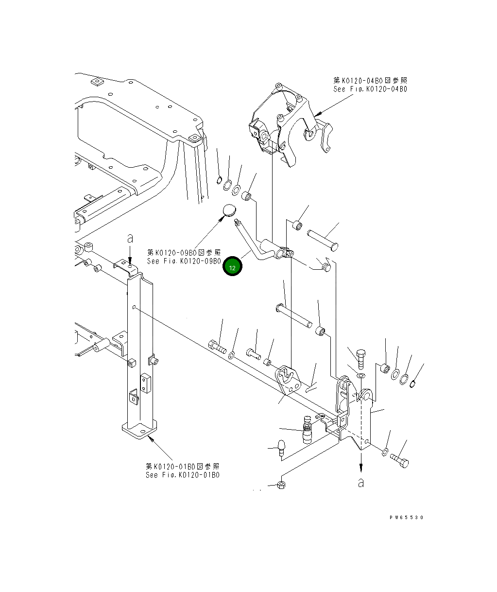 Рычаг 22J-43-15523 Komatsu