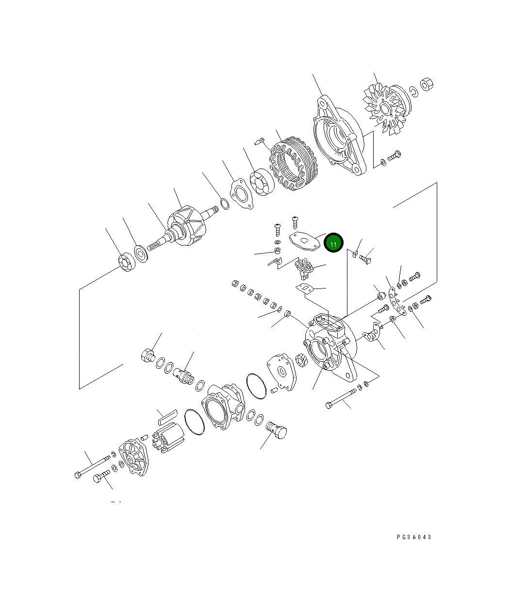 Крышка KD1-33761-0901 Komatsu