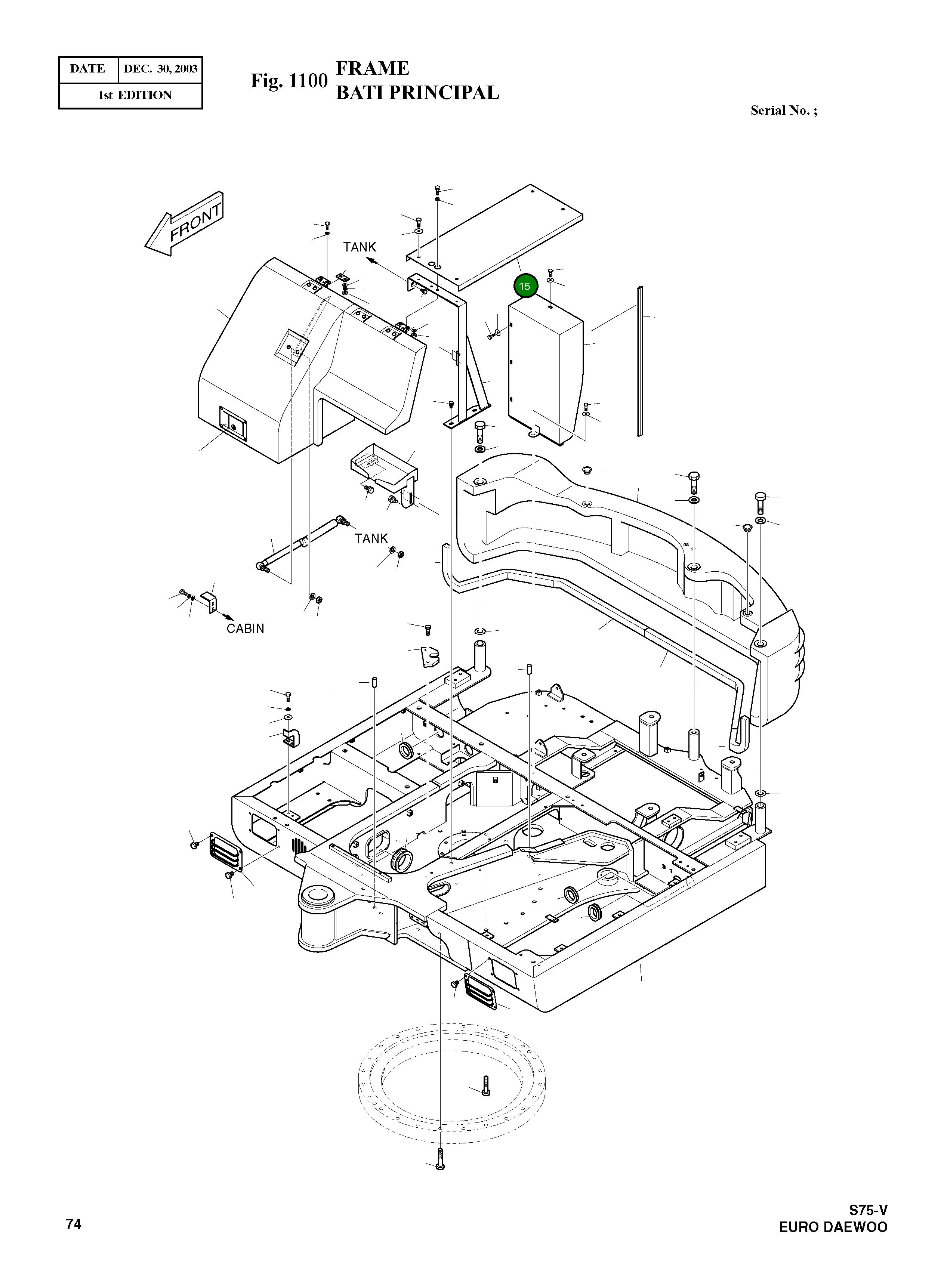 Крышка, TOP 621-02241A Komatsu