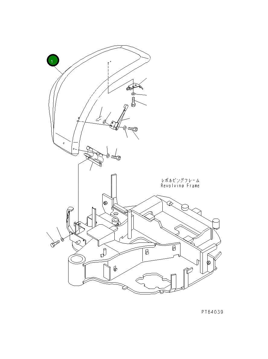 Крышка 22L-54-11611  Komatsu