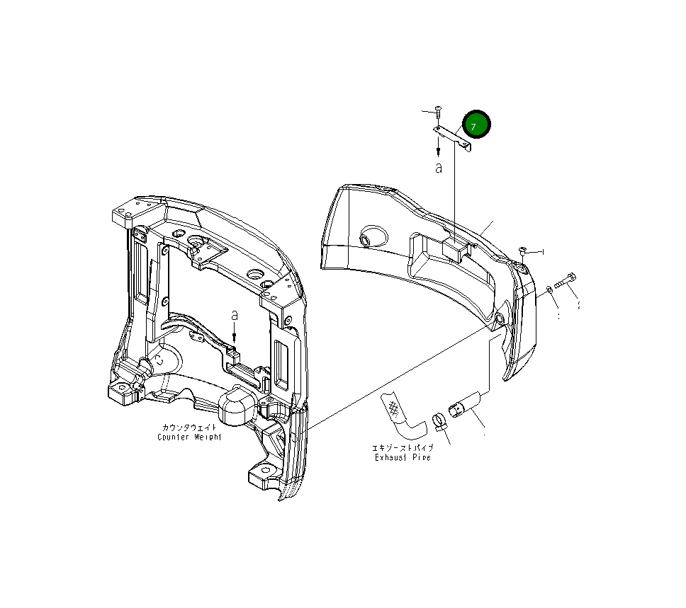 Крышка 22J-46-25321  Komatsu