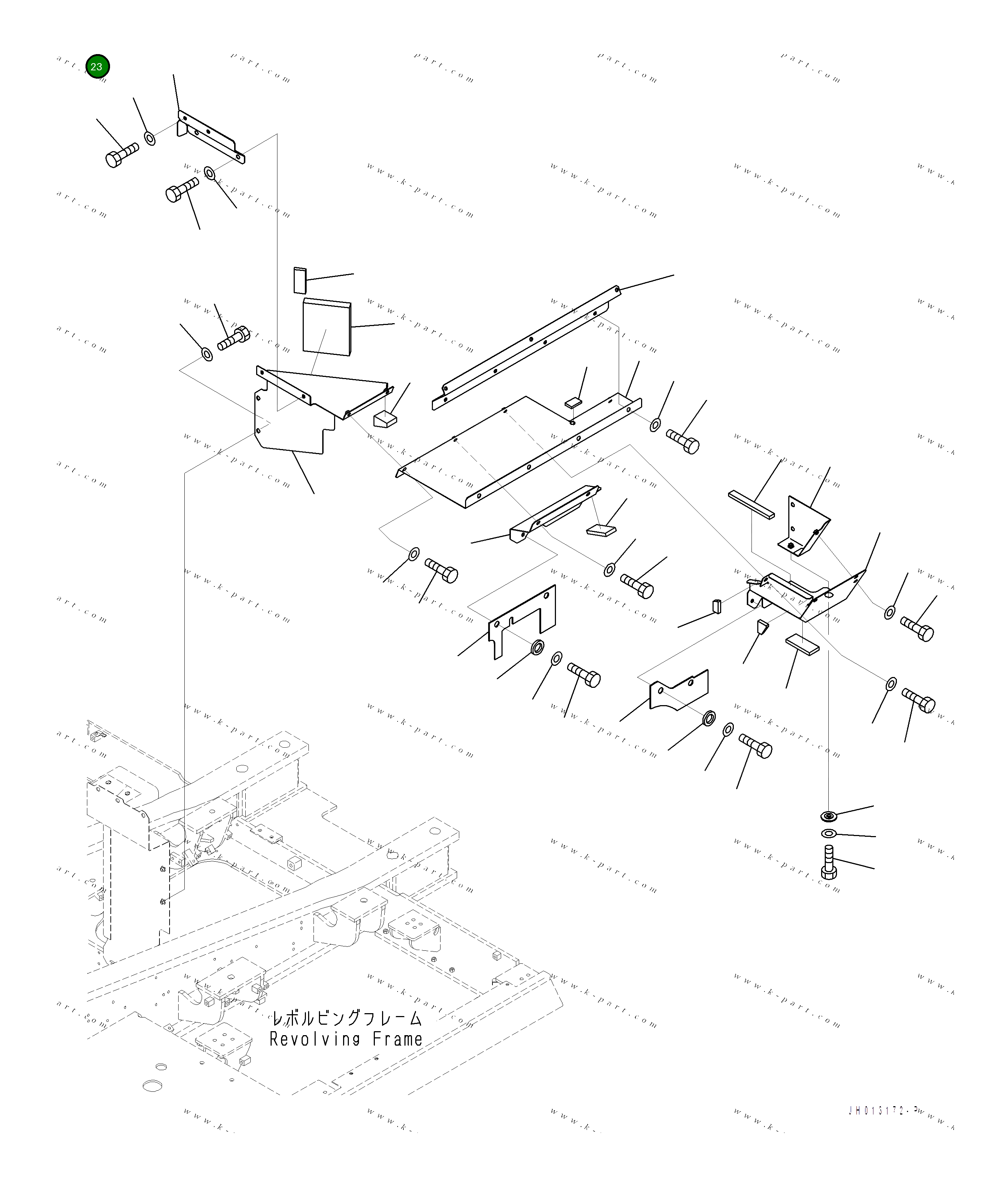 Крышка 2A7-54-12331 Komatsu