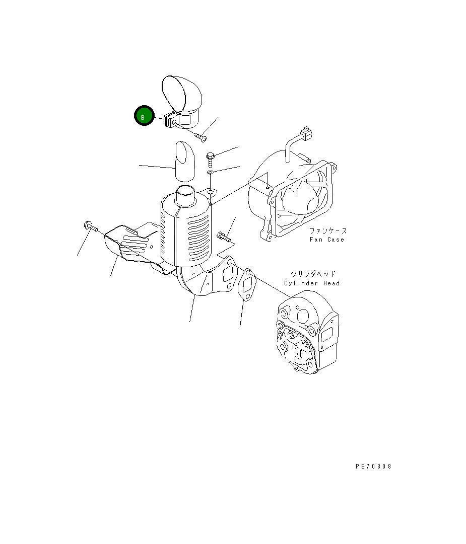 Крышка YM106148-13590 Komatsu