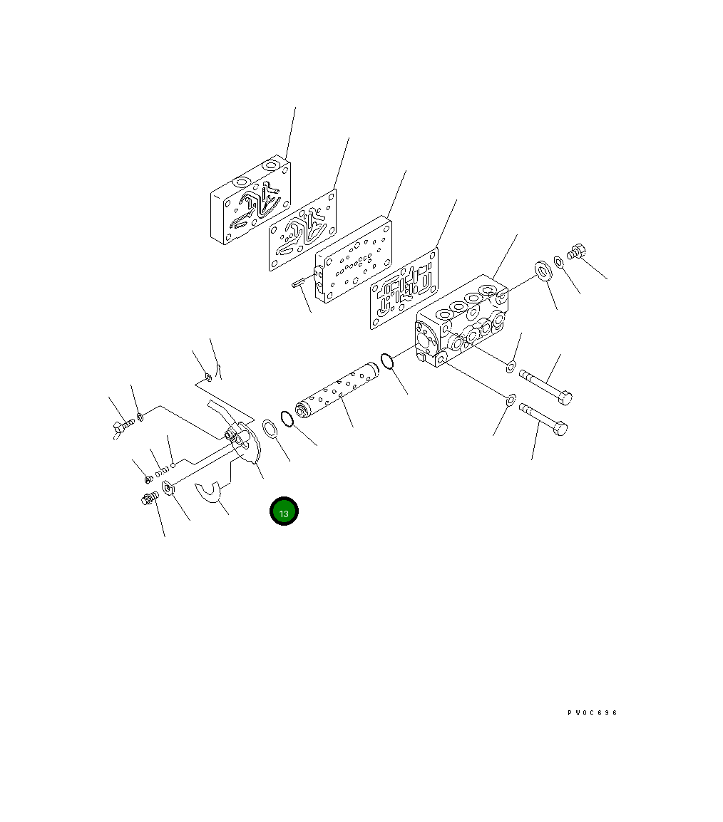 Рычаг 22M-62-15610 Komatsu