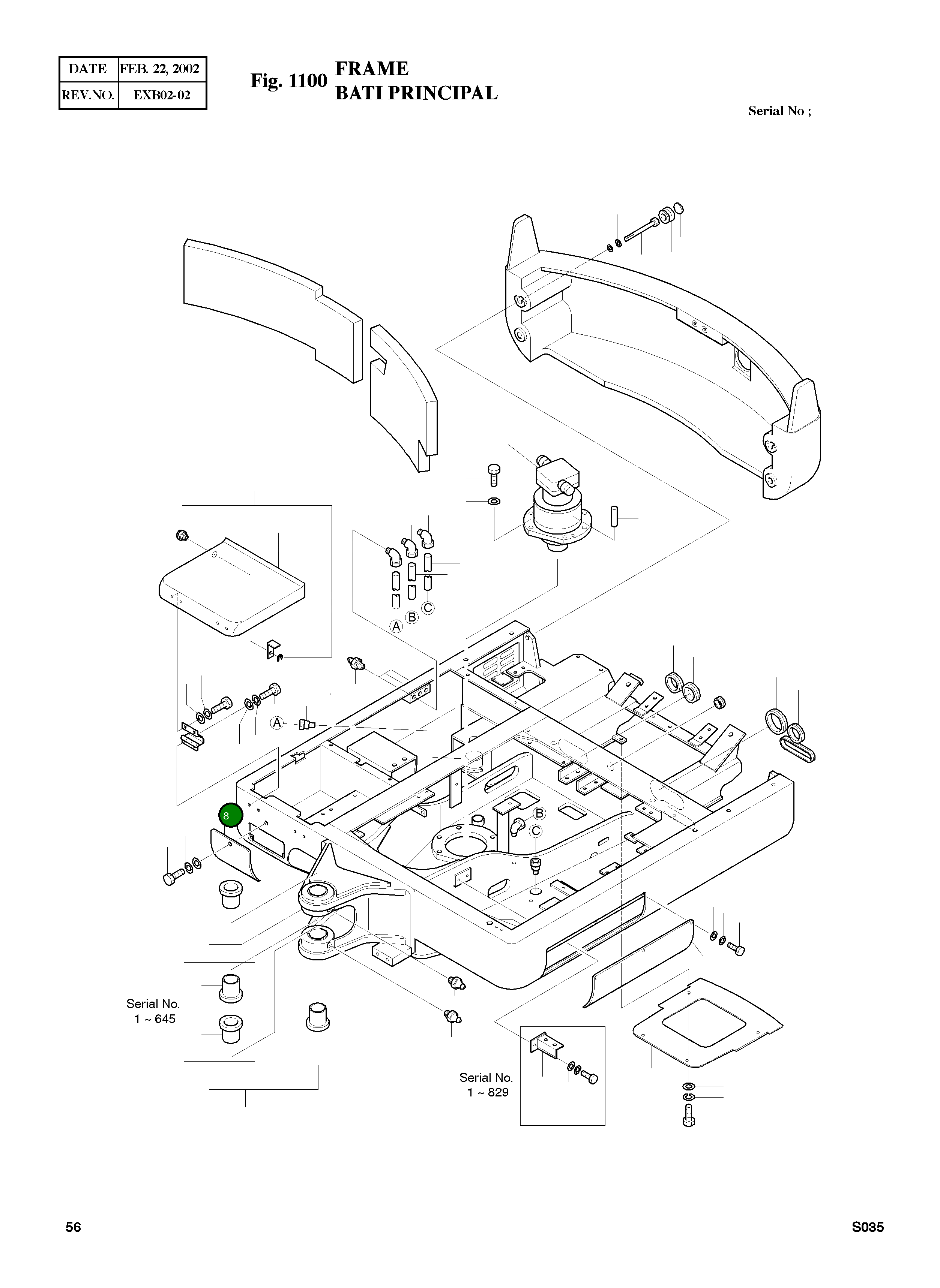 Крышка (B) 2621-3300 Komatsu