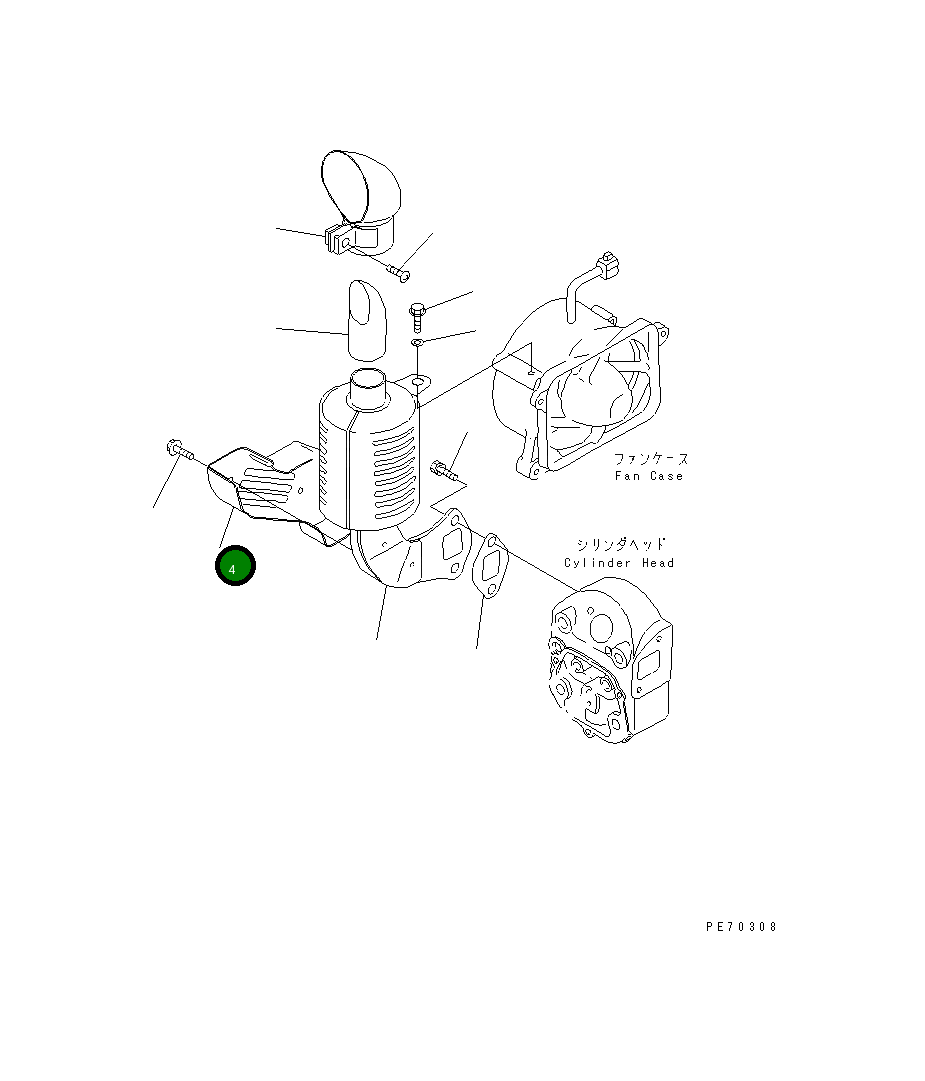 Крышка YM105090-13550  Komatsu