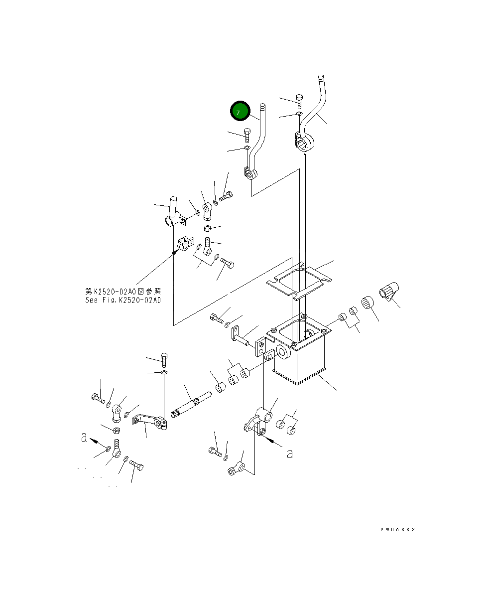 Рычаг 12G-X54-3341 Komatsu