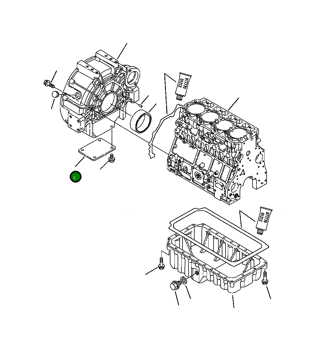 Крышка YM123910-01690 Komatsu