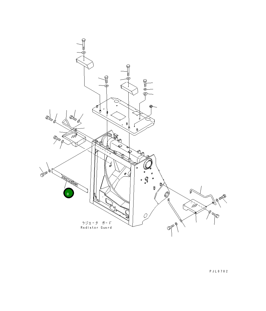 Пластина 198-54-55250 Komatsu