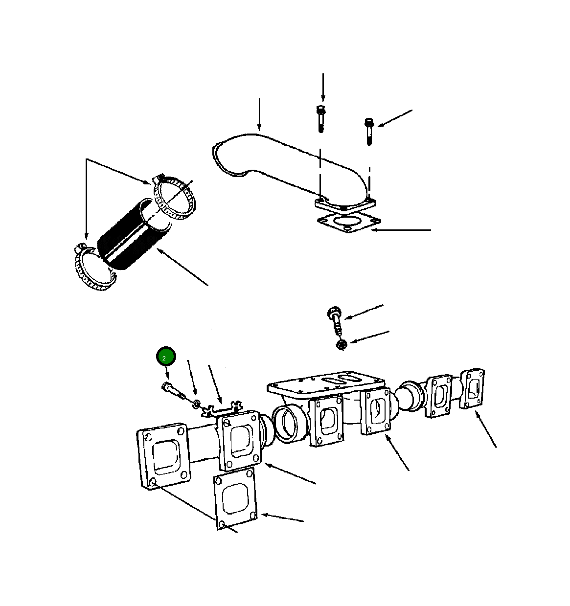 Болт (7/16 - 14x1 1/2 INCH) 1238 542 H1 Komatsu