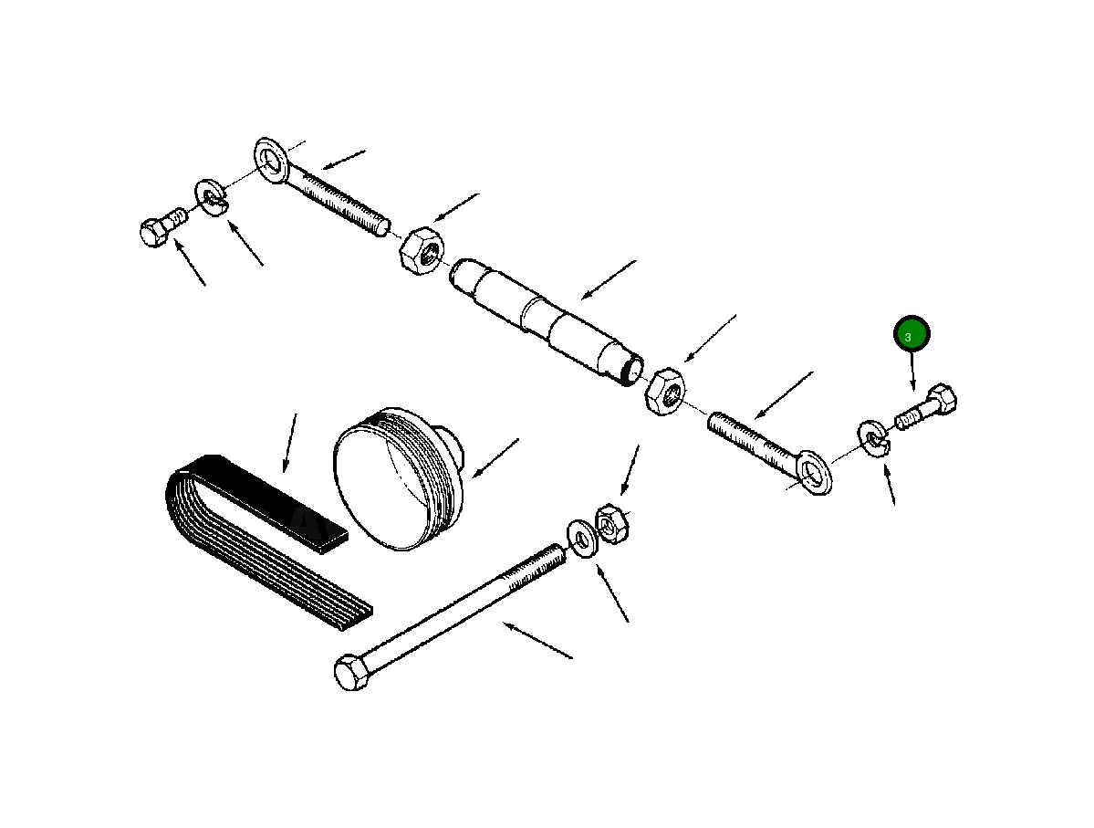Болт (1/2 - 13x1 3/4 INCH) 1237 995 H1 Komatsu