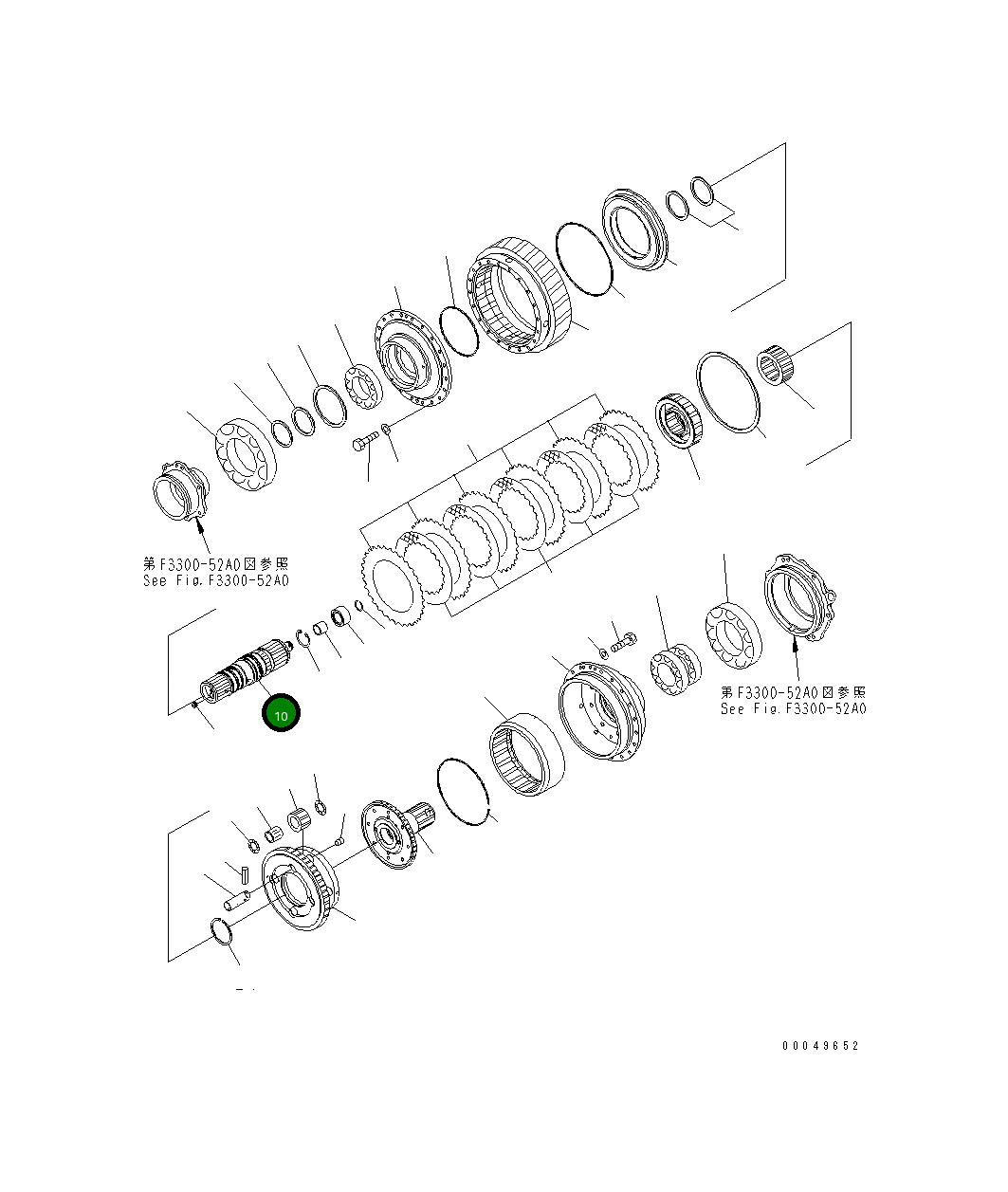 Вал 56D-15-27221 Komatsu