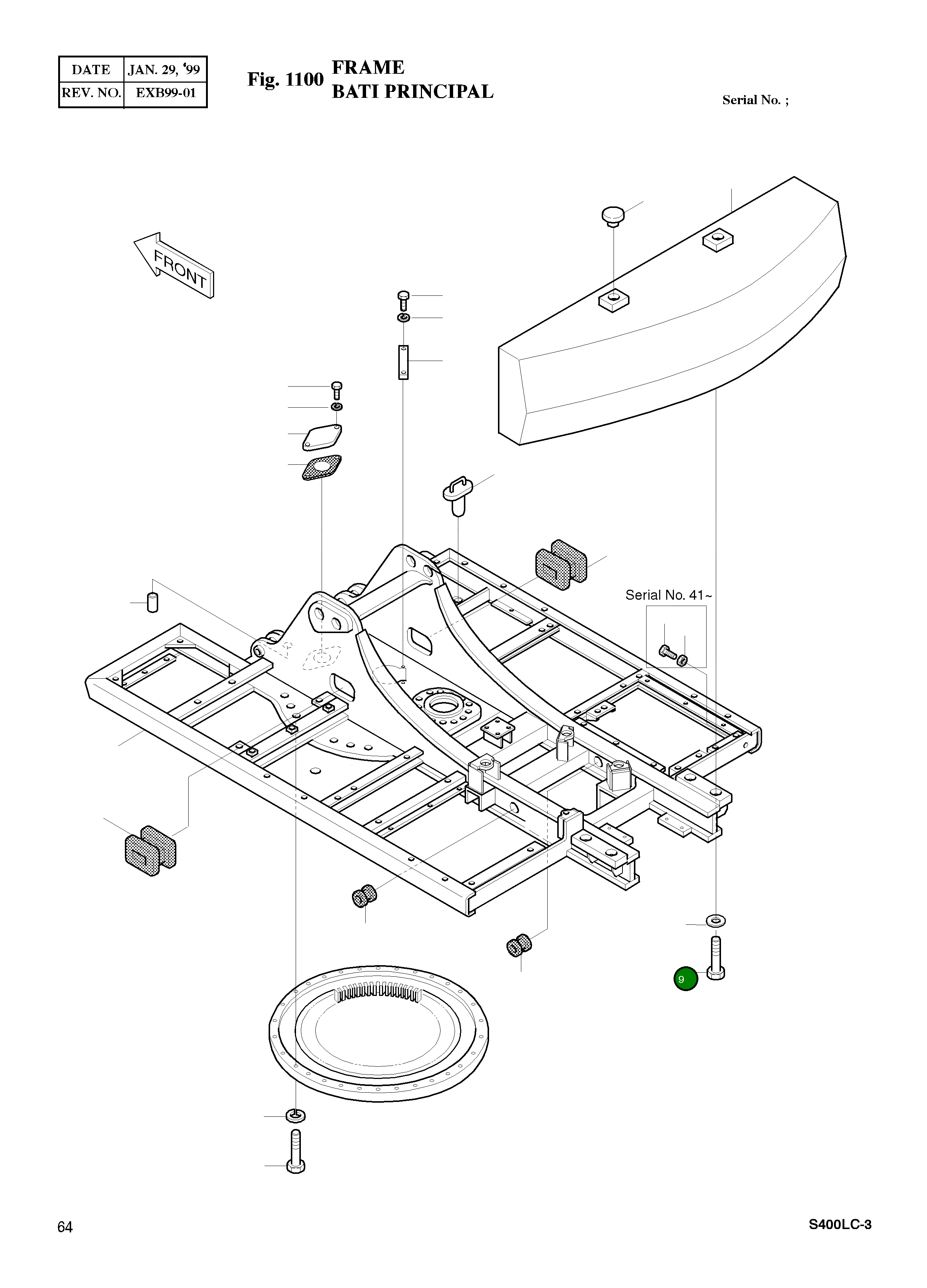 Болт M39X3.0X200 2120-2107 Komatsu