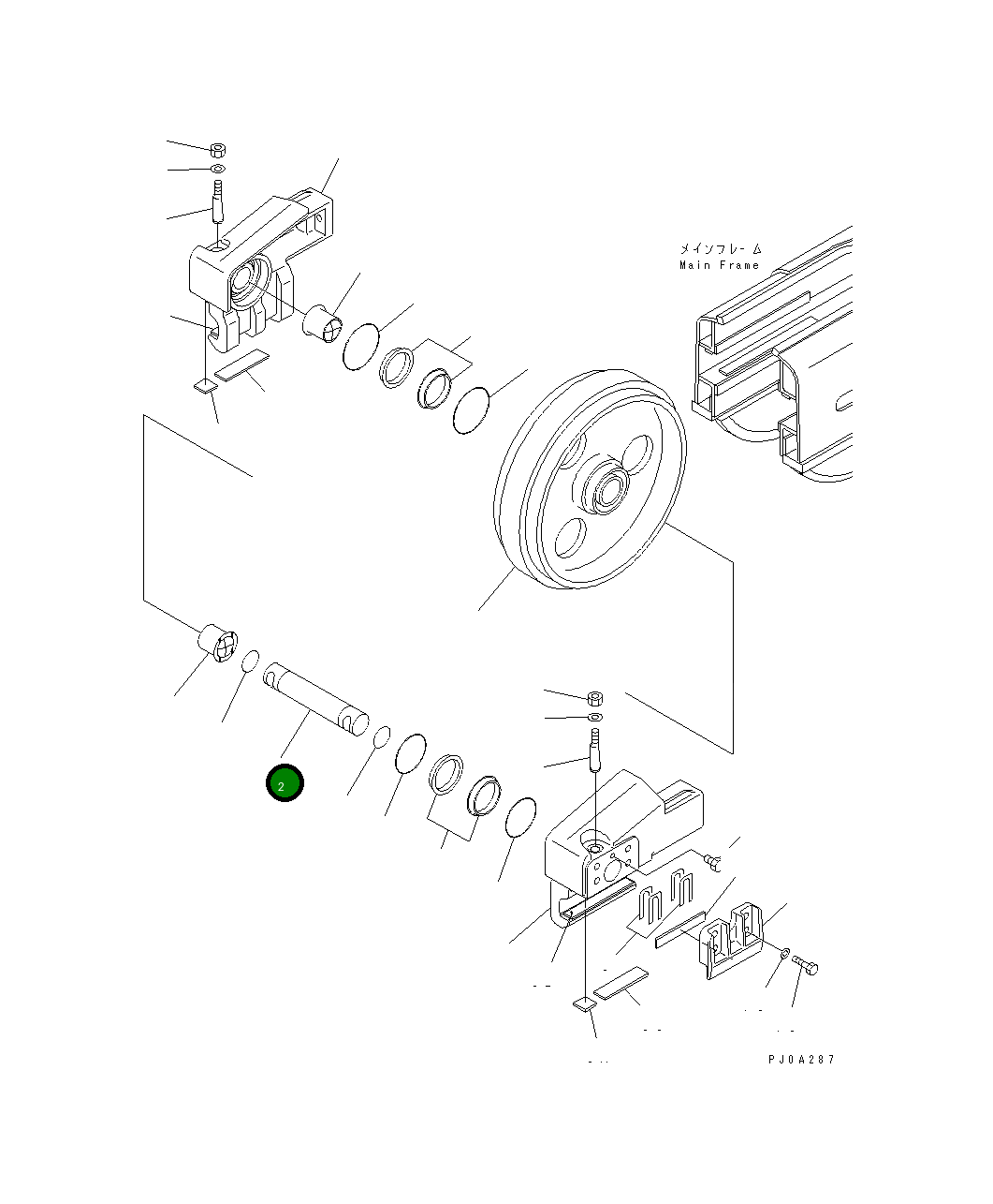 Вал 124-30-51180 Komatsu
