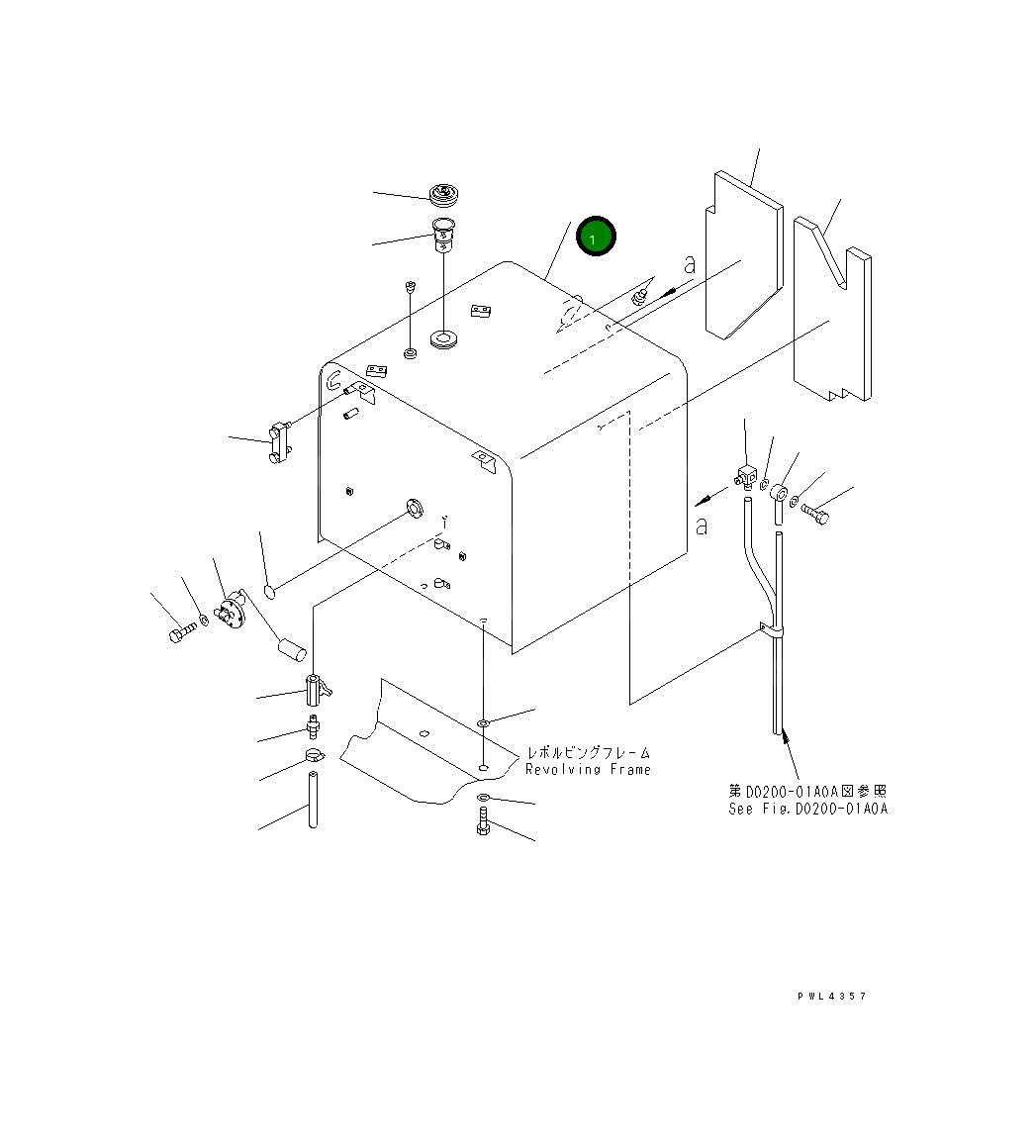 Бак 208-04-K1021 Komatsu