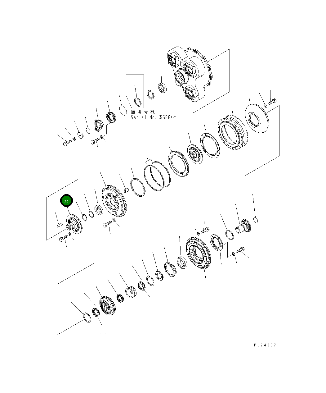 Вал 567-13-31350 Komatsu