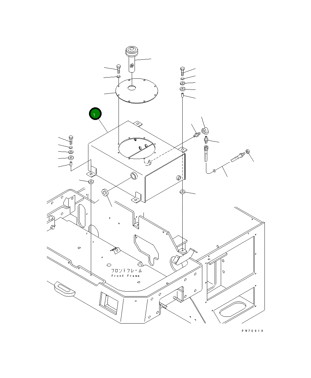 Бак 258-80-52100 Komatsu