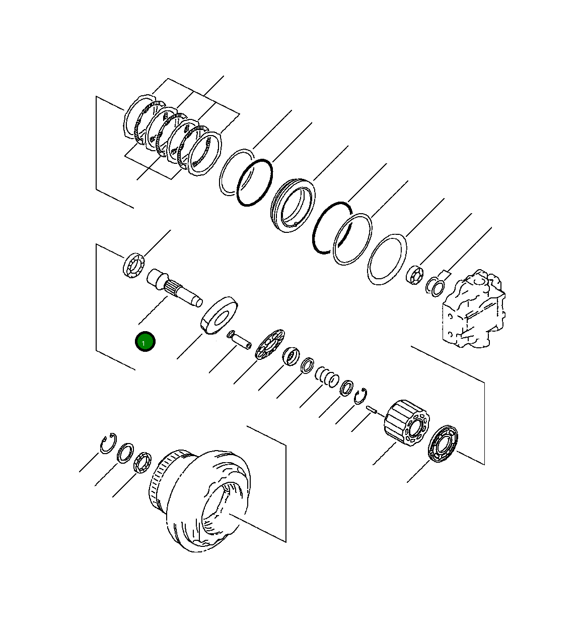 Вал 708-8H-32111 Komatsu