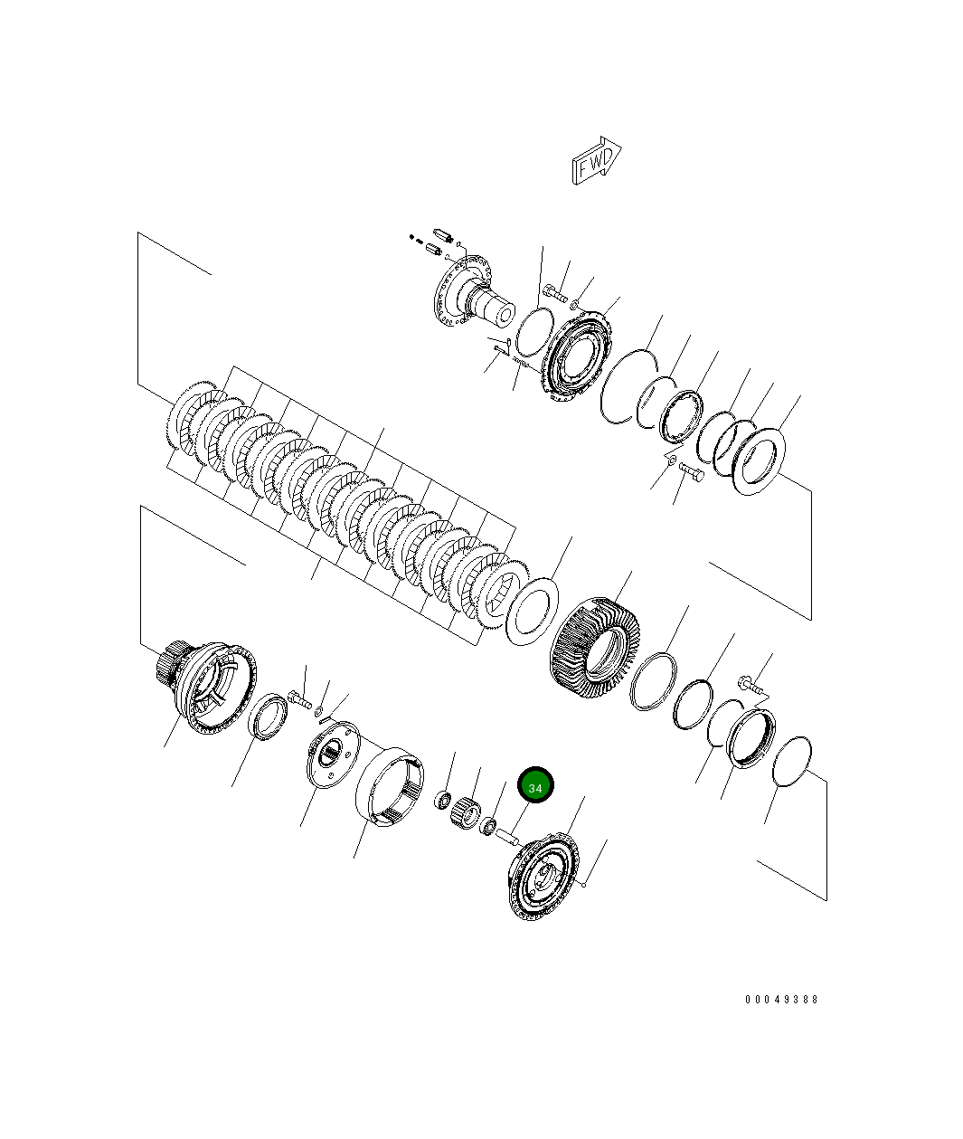 Вал 426-22-32510 Komatsu