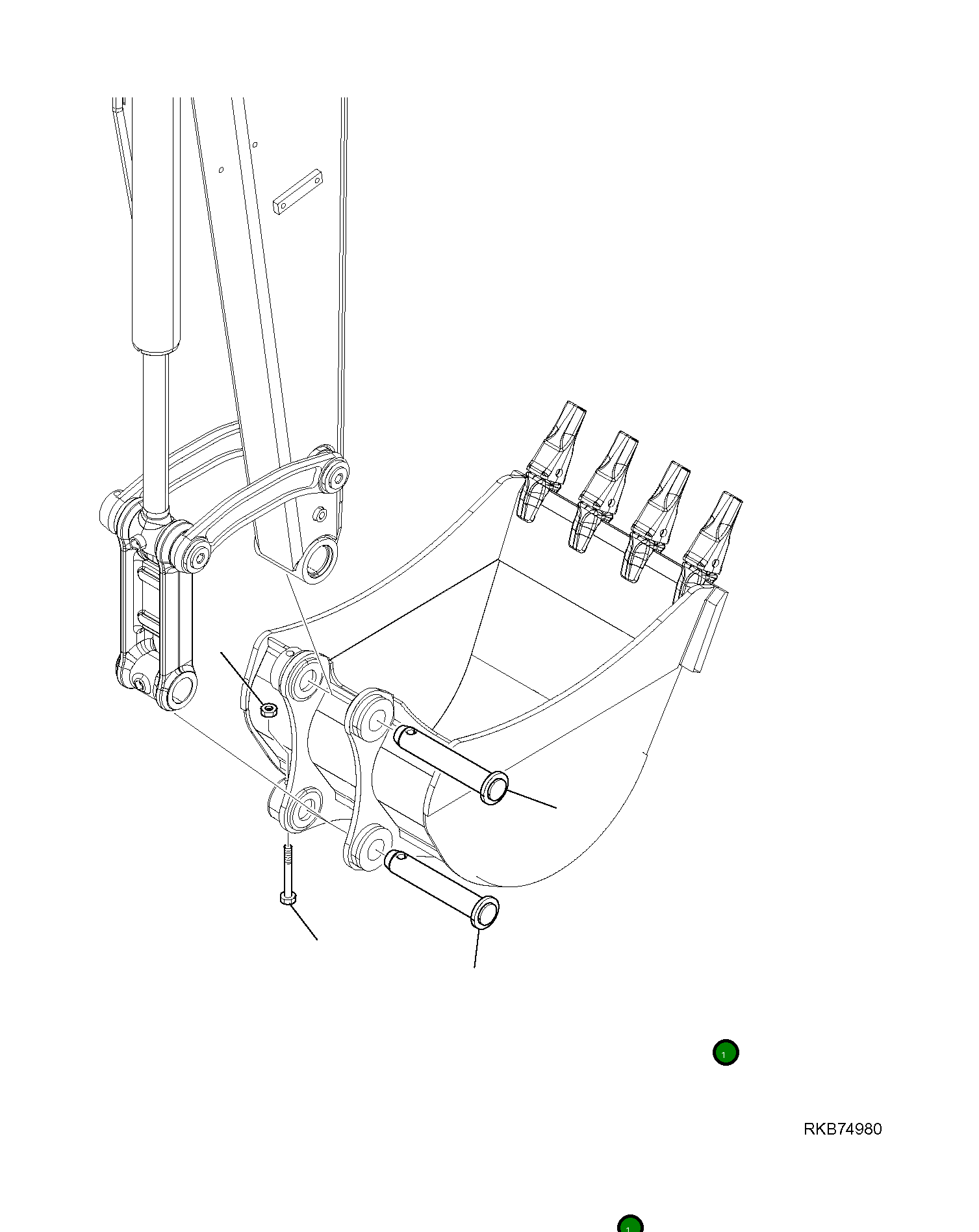 Вал 22E-70-24680 Komatsu