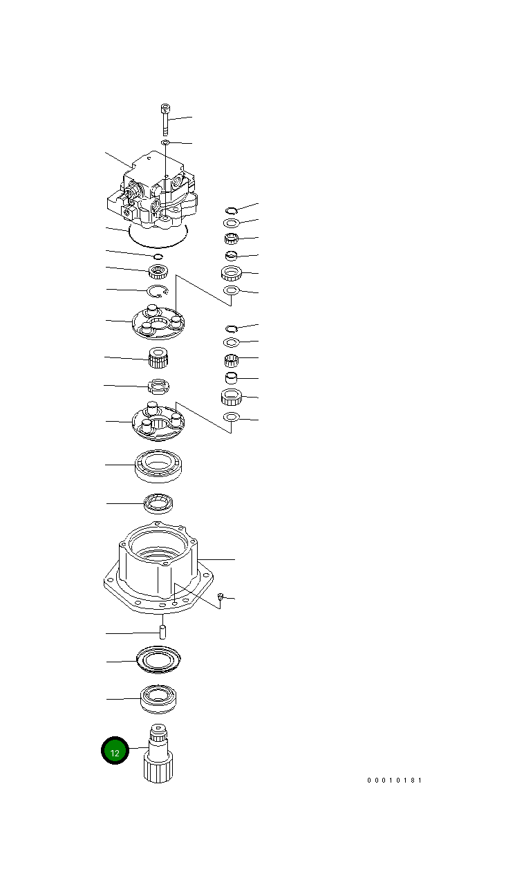 Вал 22L-26-22130 Komatsu