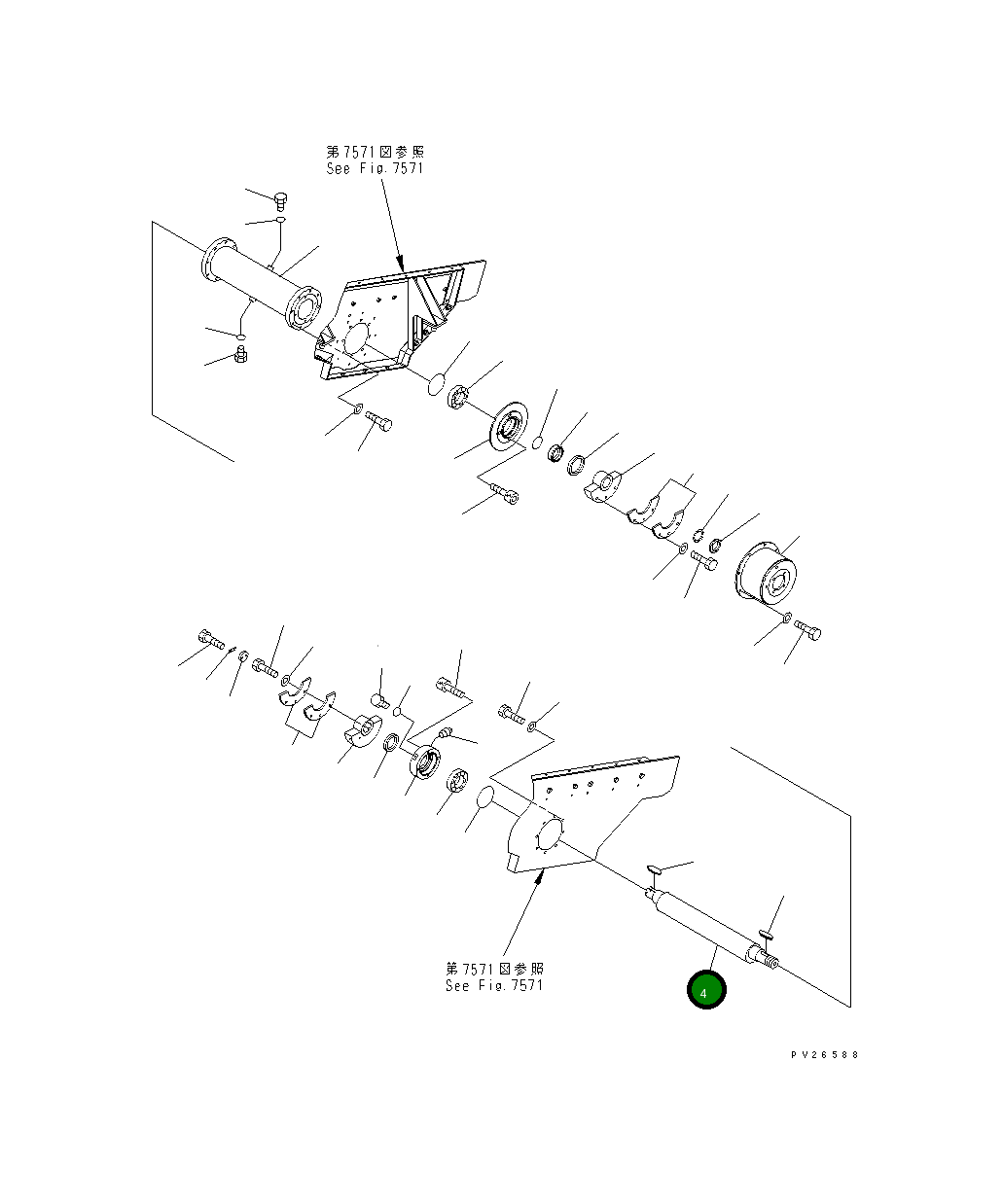 Вал 8232-76-1322 Komatsu