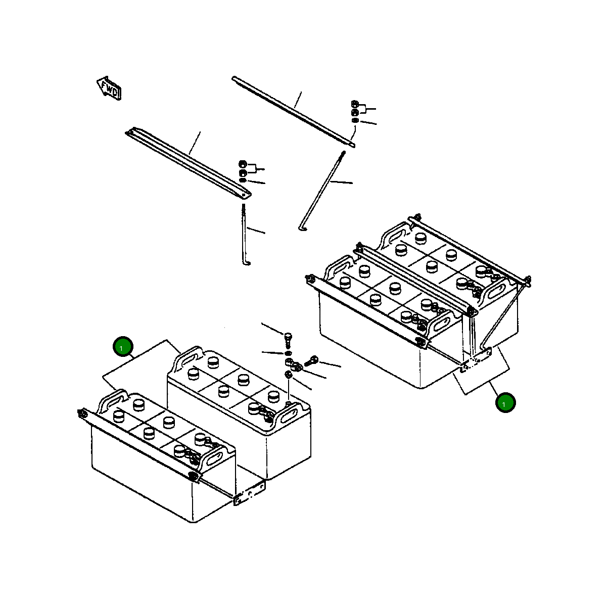 Аккумулятор - 8D VZ0852 Komatsu