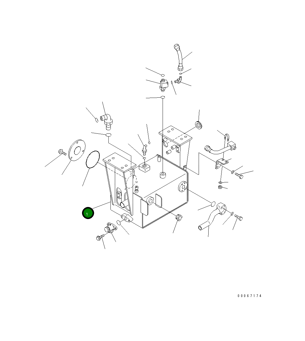 Бак 569-43-88611 Komatsu
